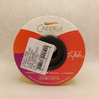 Fita Tafetá Simples 50mm x 50m Amarelo Ouro – Cinderela