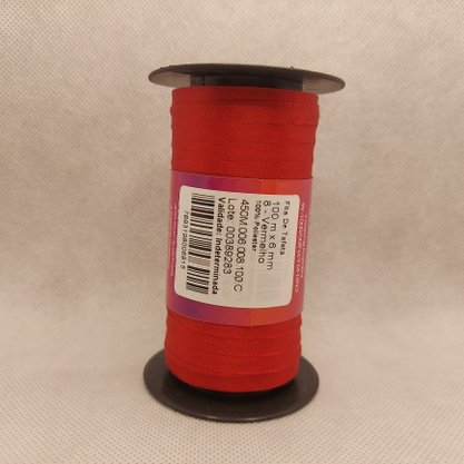 Fita Tafetá Simples 6mm x 100m Vermelho – Cinderela