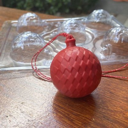 Forma Acetato BWB Especial com silicone cód.10050 Bolinha de Natal losango