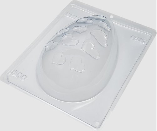 Forma Acetato BWB Especial com silicone cód. 9552 Ovo vazado coração 500g
