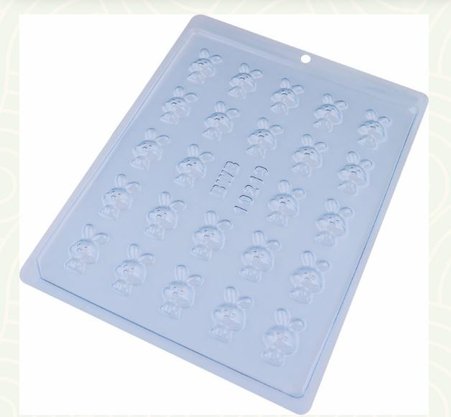 Forma Acetato BWB Simples cód.10219 Aplique Coelhinho Páscoa