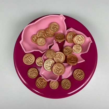 Forma Acetato BWB Simples cód.9981 Moedas de Chocolate