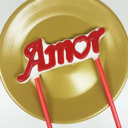 Forma Acetato BWB Simples cód. 9998 Topo de bolo Amor