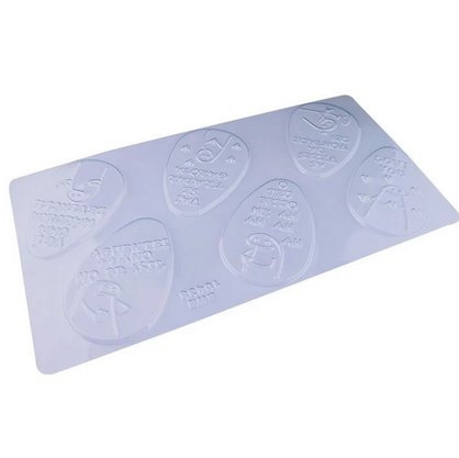 Forma Acetato BWB Simples Grande cód. 10438 Ovo Tablete Flork Tipo 350g.