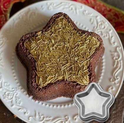 Forma Ballerine Natal Estrela (17,5x4,5cm) - Caparroz.