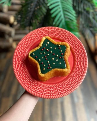 Forma Ballerine Natal Estrela (17,5x4,5cm) - Caparroz.