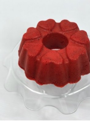 Forma Bolo Decorado Coração Suíça 22x9,5cm - Caparroz