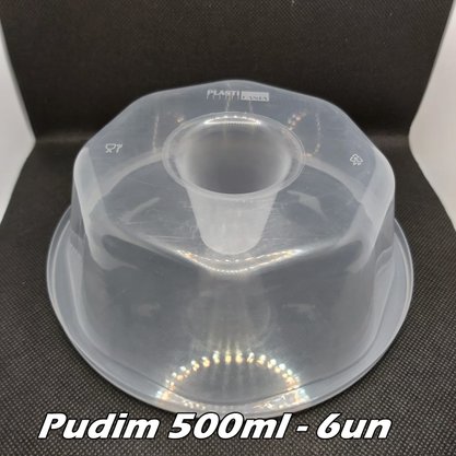 Forma para Pudim Grande 500ml – 6 unid – Plastilânia