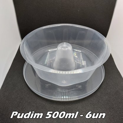 Forma para Pudim Grande 500ml – 6 unid – Plastilânia