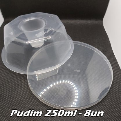 Forma para Pudim Média 250ml – 8 unid – Plastilânia