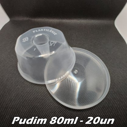 Forma para Pudim Mini 80ml – 20 unid – Plastilânia