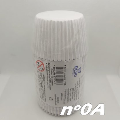Forminha de papel Alta nº0A Branca – 100un – Reiki 