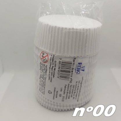 Forminha de papel Baixa nº00 Branca – 100un – Reiki 