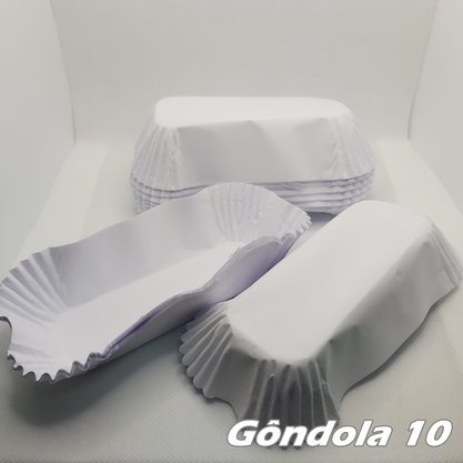 Forminha de papel Gôndola nº10 Branca – 100un – Reiki 