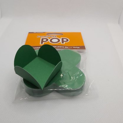 Forminha para doce 4 pétalas Box Verde Escuro –  50unid –  Pop