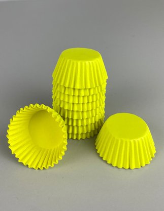 Forminha para doces N°4 Neon Amarela com 100 unidades- Reiki 