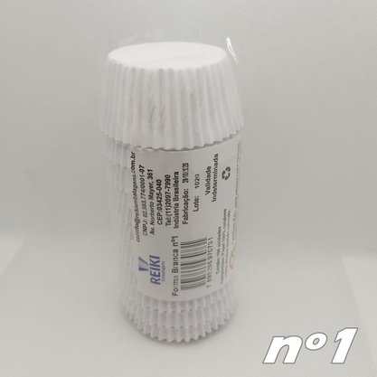 Forminha para doces nº1 Branca – 100un – Reiki 