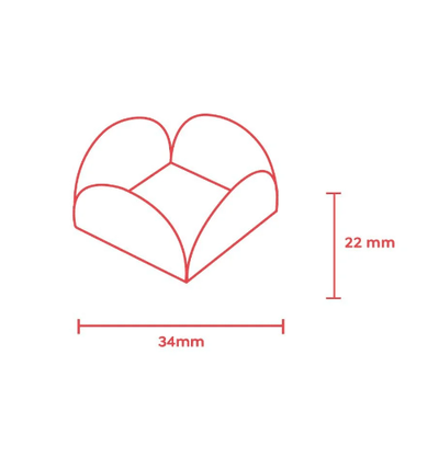 Forminha Quatro Pétalas Cristal 50 unidades – Sulformas 