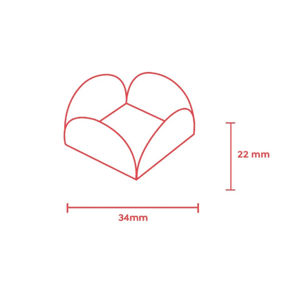 Forminha Quatro Pétalas Kraft 50 unidades – Sulformas 