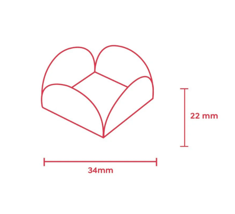 Forminha Quatro Pétalas Marrom com 50UN – Sulformas