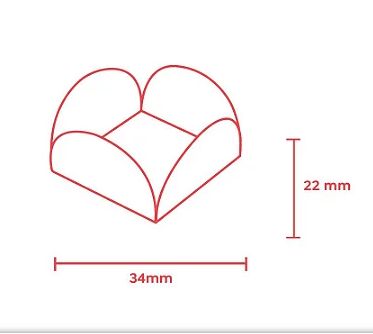 Forminha Quatro Pétalas Pink 50 unidades – Sulformas 