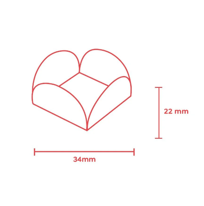 Forminha Quatro Pétalas Rosa 50 unidades – Sulformas 