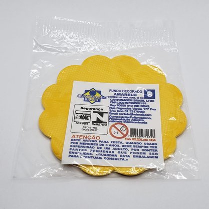 Fundo Decorado nº 9 Rendado Amarelo com 100 un. – Cartonagem Brasil