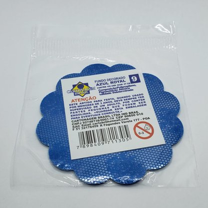 Fundo Decorado nº 9 Rendado Azul Royal com 100 un. – Cartonagem Brasil