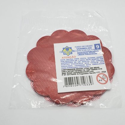 Fundo Decorado nº 9 Rendado Vermelho com 100 un. – Cartonagem Brasil
