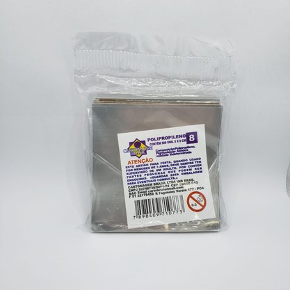 Fundo Quadrado Transparente 8x8cm com 500 un. – Cartonagem Brasil