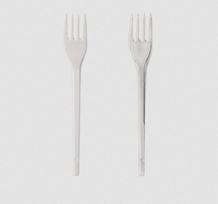 Garfo Refeição Branco com 50 un. - Strawplast