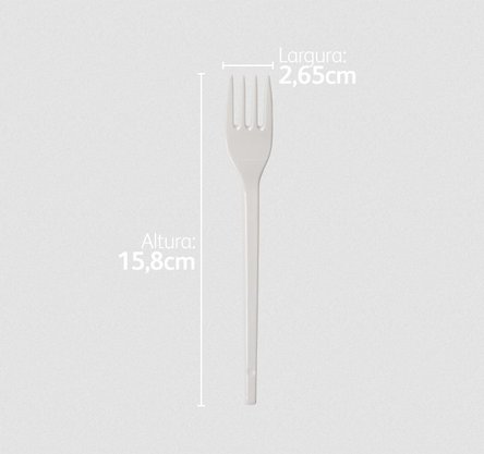 Garfo Refeição Transparente (Cristal) com 50 un. - Strawplast