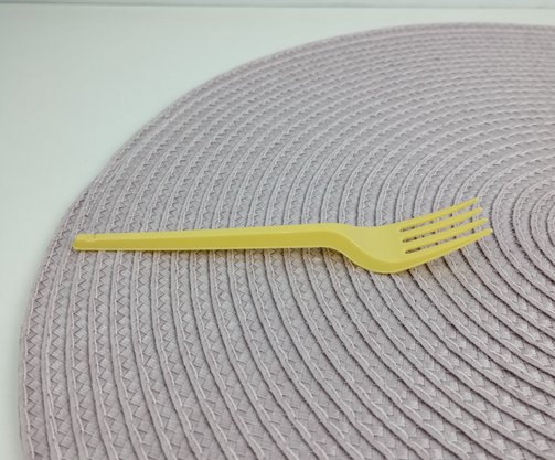 Garfo sobremesa com 50 unidades – Amarelo Doce de Leite – Bello Festas 