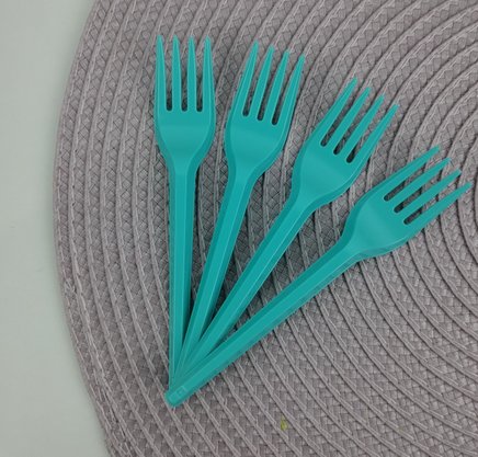 Garfo sobremesa com 50 unidades – Azul Tiffany – Bello Festas 