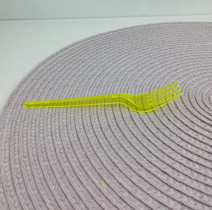 Garfo sobremesa com 50 unidades – Neon Amarelo – Bello Festas 