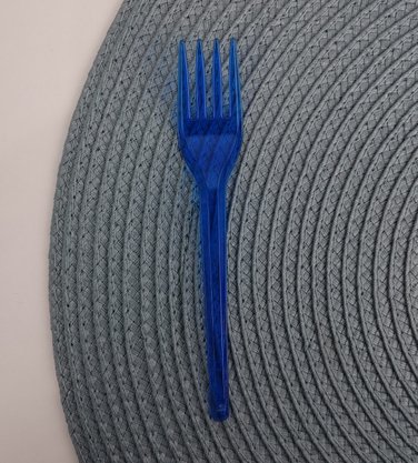 Garfo sobremesa com 50 unidades – Neon Azul – Bello Festas 