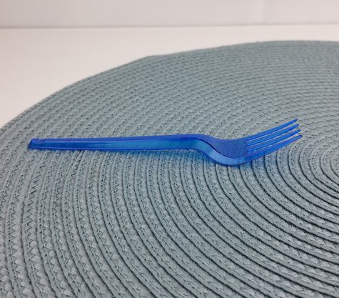 Garfo sobremesa com 50 unidades – Neon Azul – Bello Festas 
