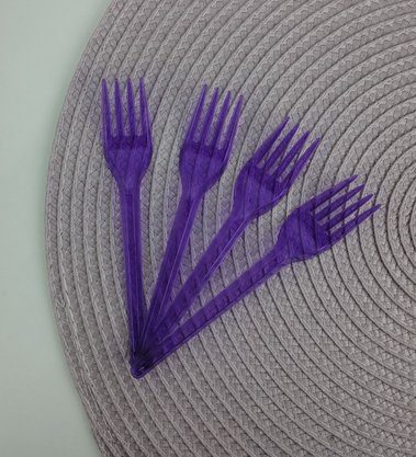 Garfo sobremesa com 50 unidades – Neon Roxo – Bello Festas 