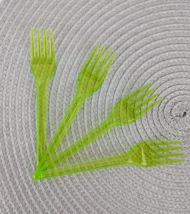 Garfo sobremesa com 50 unidades – Neon Verde Claro – Bello Festas 