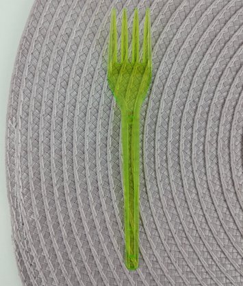 Garfo sobremesa com 50 unidades – Neon Verde Claro – Bello Festas 