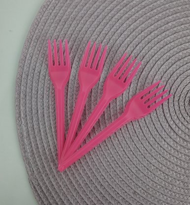 Garfo sobremesa com 50 unidades – Pink – Bello Festas 