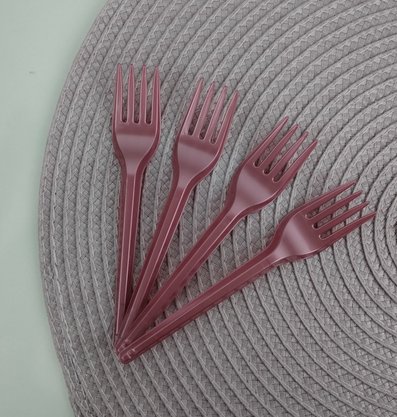 Garfo sobremesa com 50 unidades – Rosa Perolado – Bello Festas 