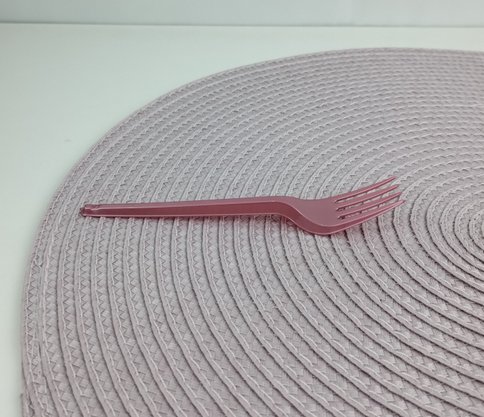 Garfo sobremesa com 50 unidades – Rosa Perolado – Bello Festas 