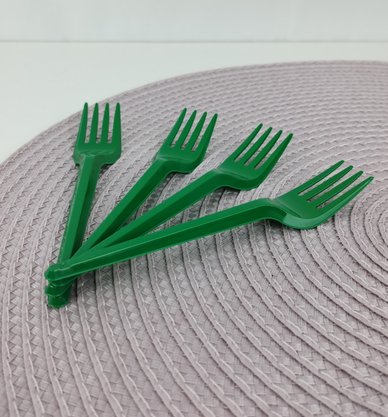 Garfo sobremesa com 50 unidades – Verde – Bello Festas 