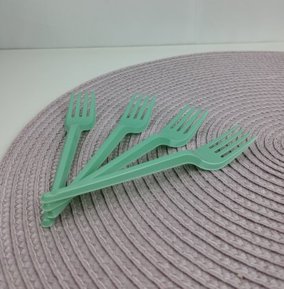 Garfo sobremesa com 50 unidades – Verde Menta – Bello Festas 