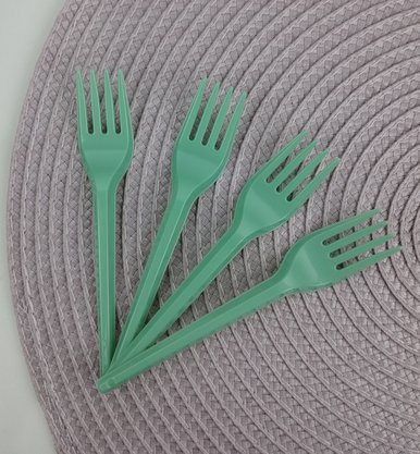 Garfo sobremesa com 50 unidades – Verde Menta – Bello Festas 
