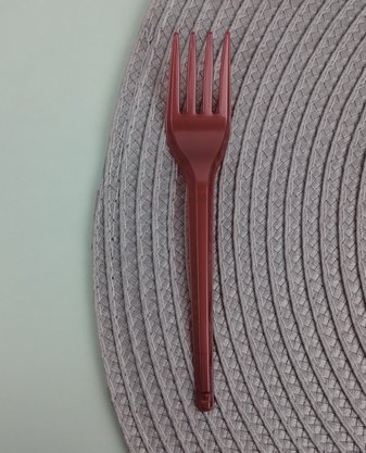 Garfo sobremesa com 50 unidades – Vermelho Perolado – Bello Festas 
