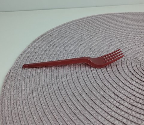 Garfo sobremesa com 50 unidades – Vermelho Perolado – Bello Festas 