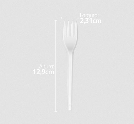 Garfo Sobremesa Transparente (Cristal) com 50 un. - Strawplast