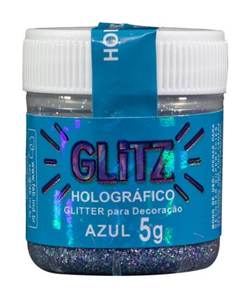 Glitter decorativo FAB Glitz Holográfico Azul 5g